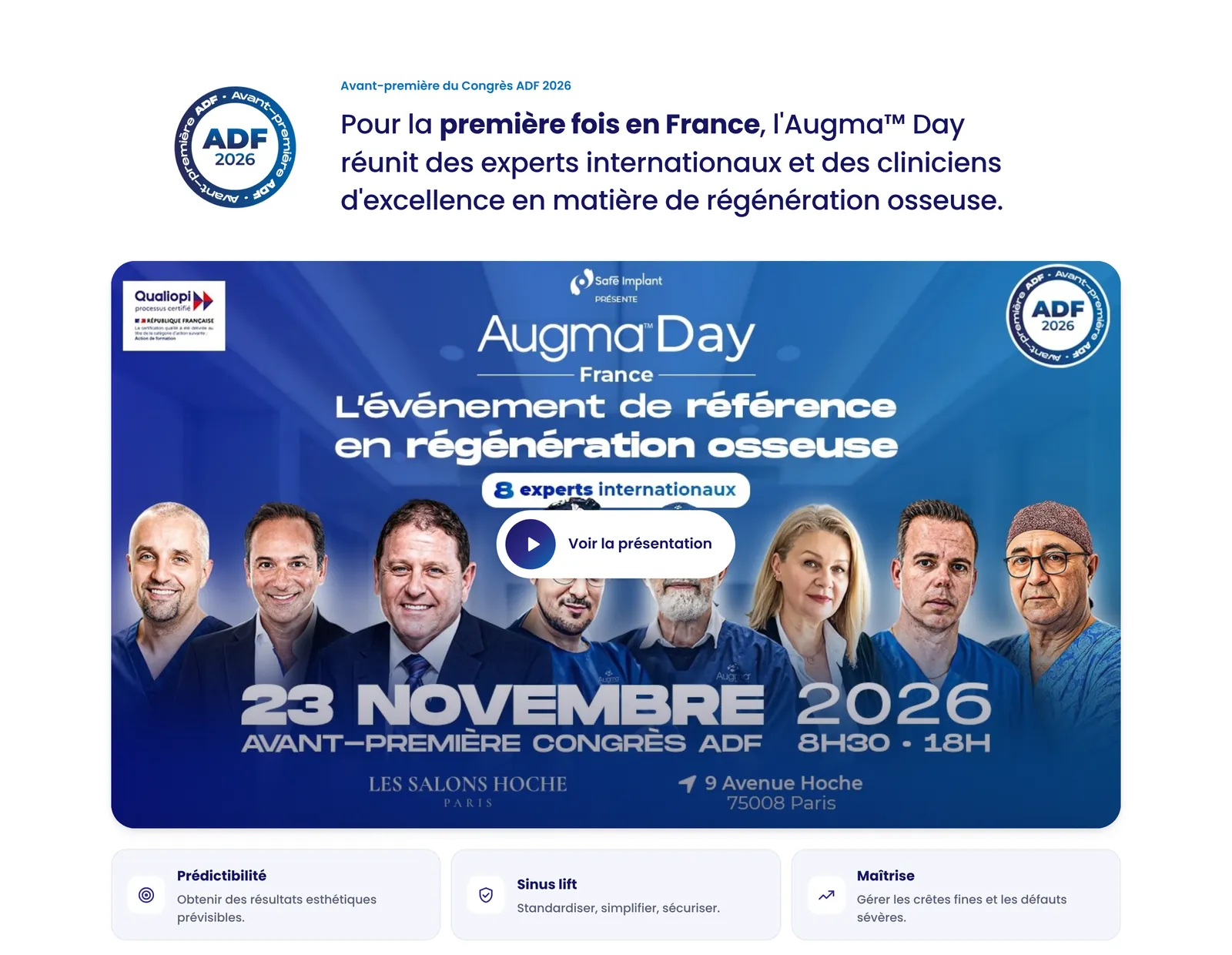 Augma Day 2026 · affiche de l'événement avec les experts internationaux