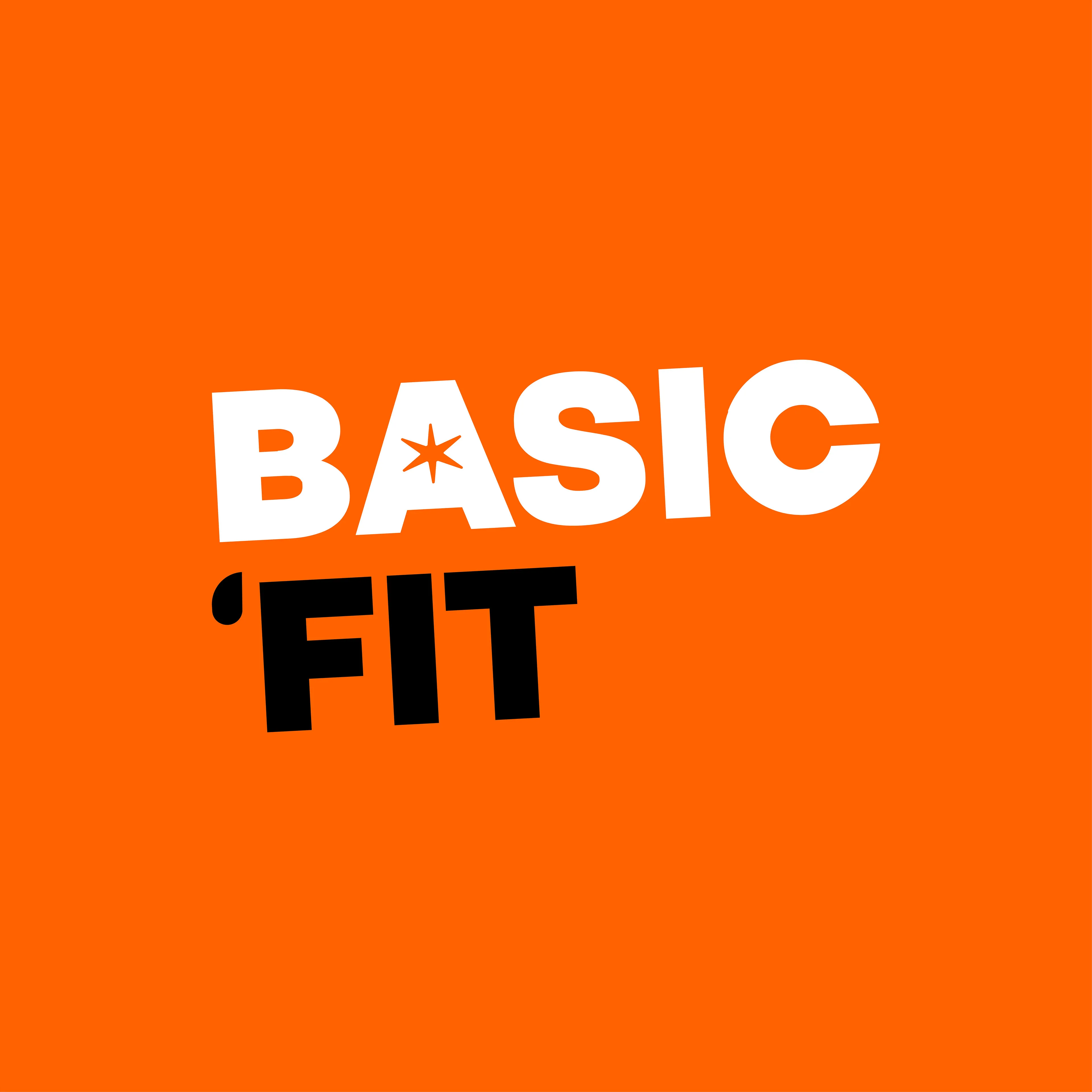 Enseigne de salle de sport BasicFit · nouvelle identité visuelle