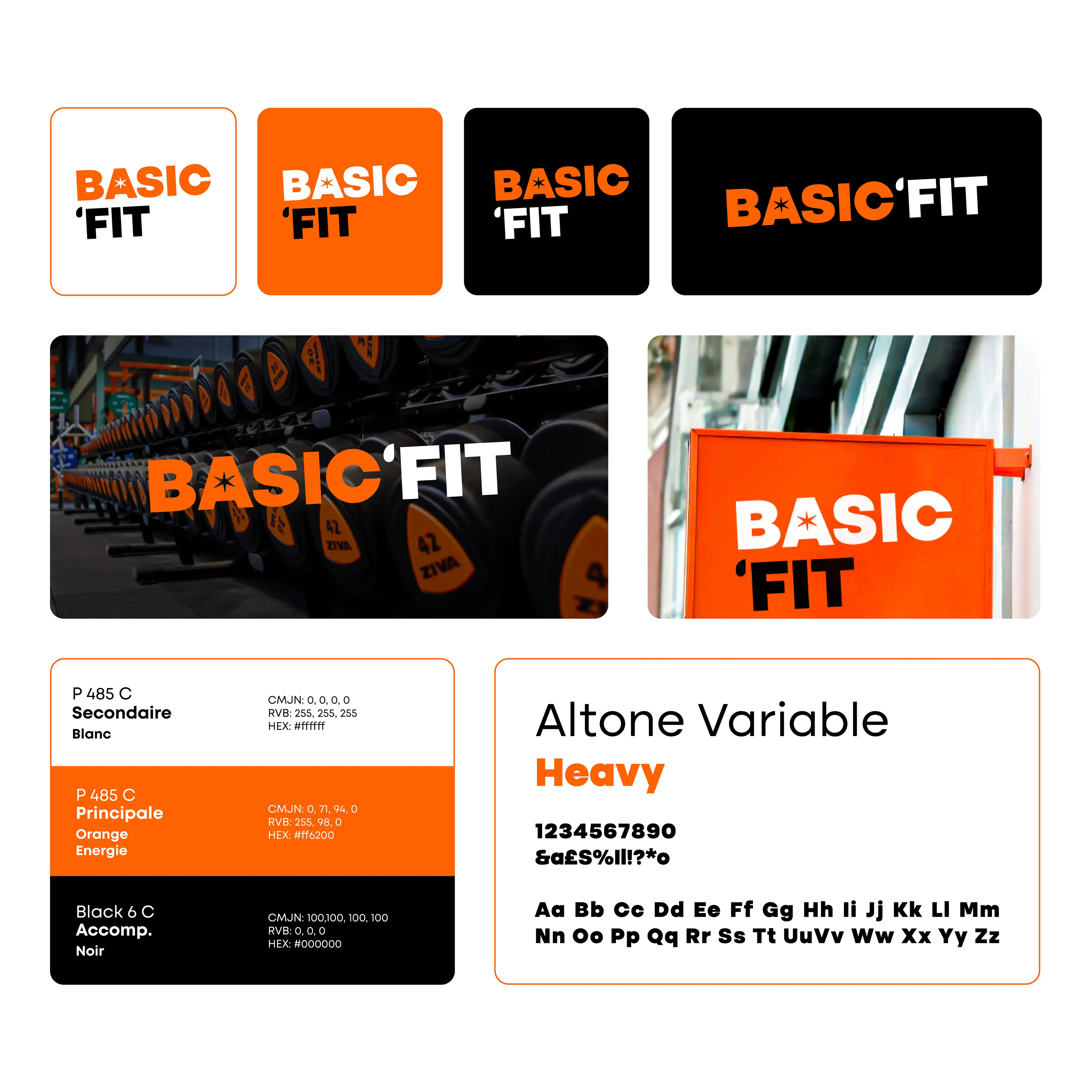 Typographie de la marque BasicFit · charte graphique