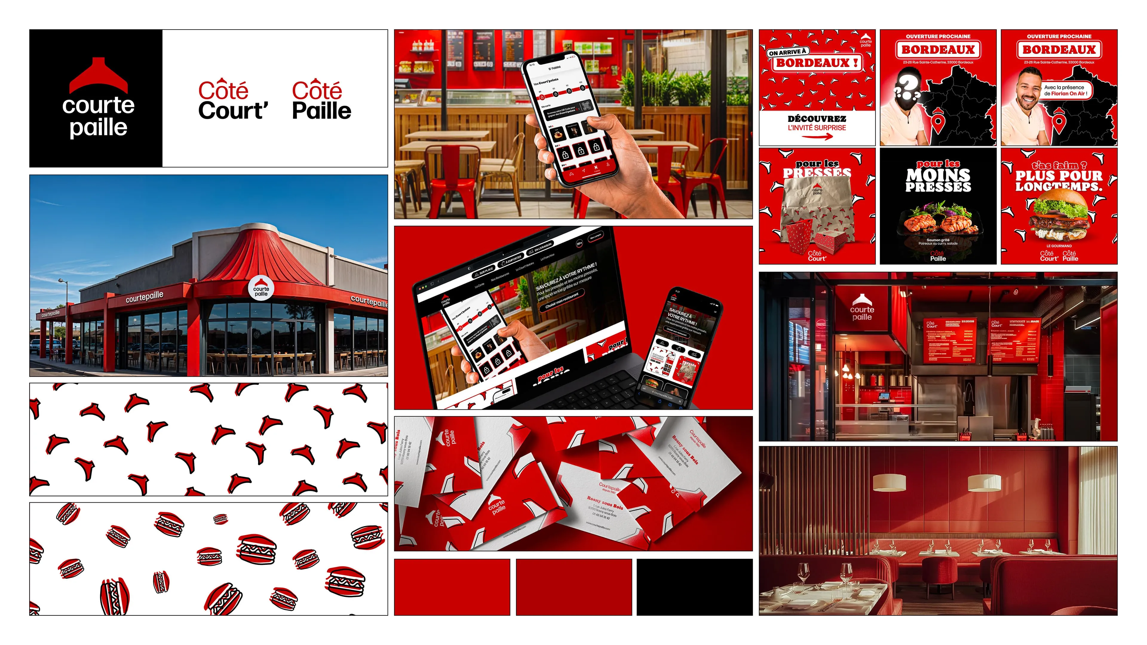 Set de table Courtepaille · design graphique restaurant
