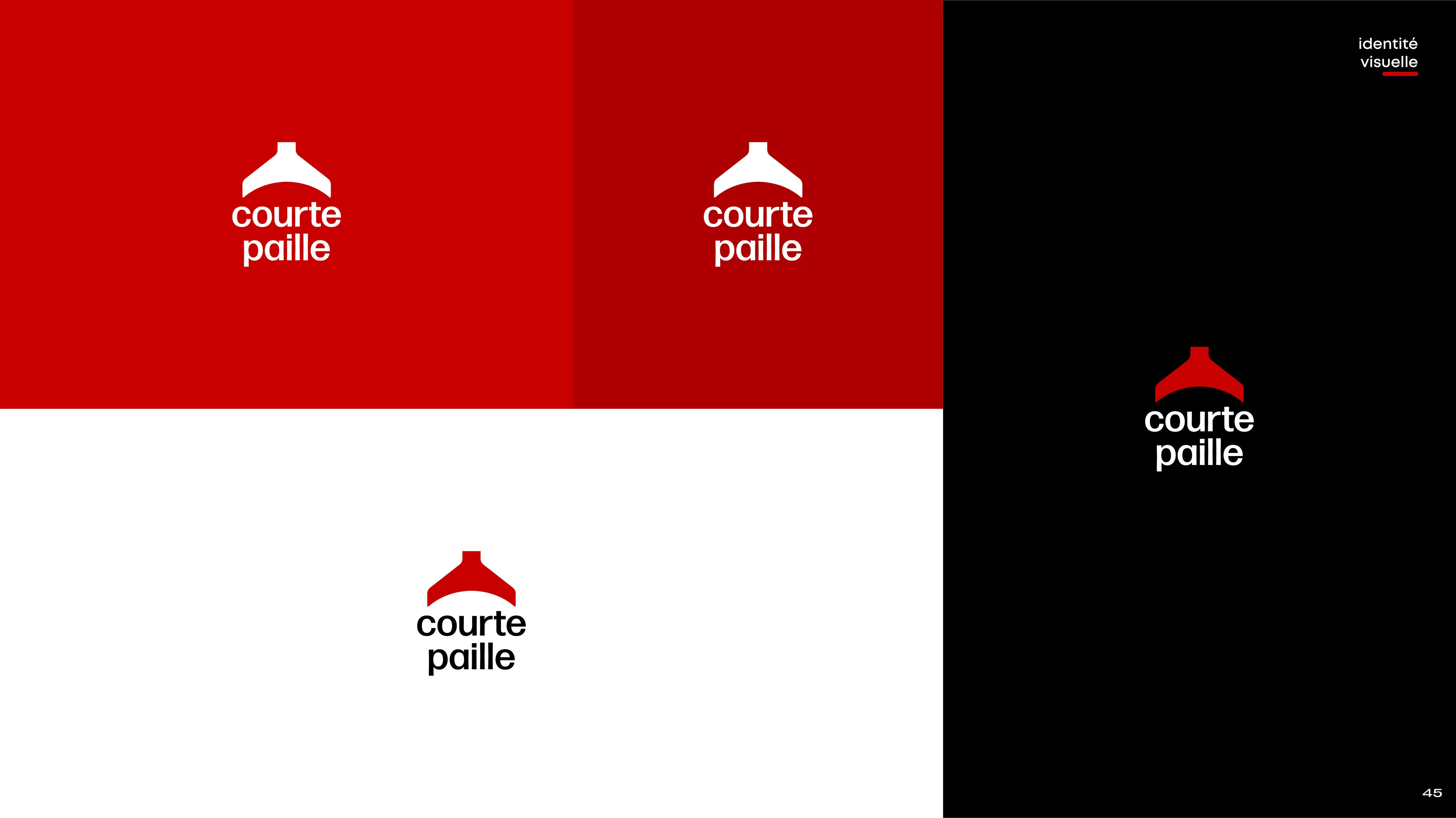Déclinaisons du logo Courtepaille · charte graphique