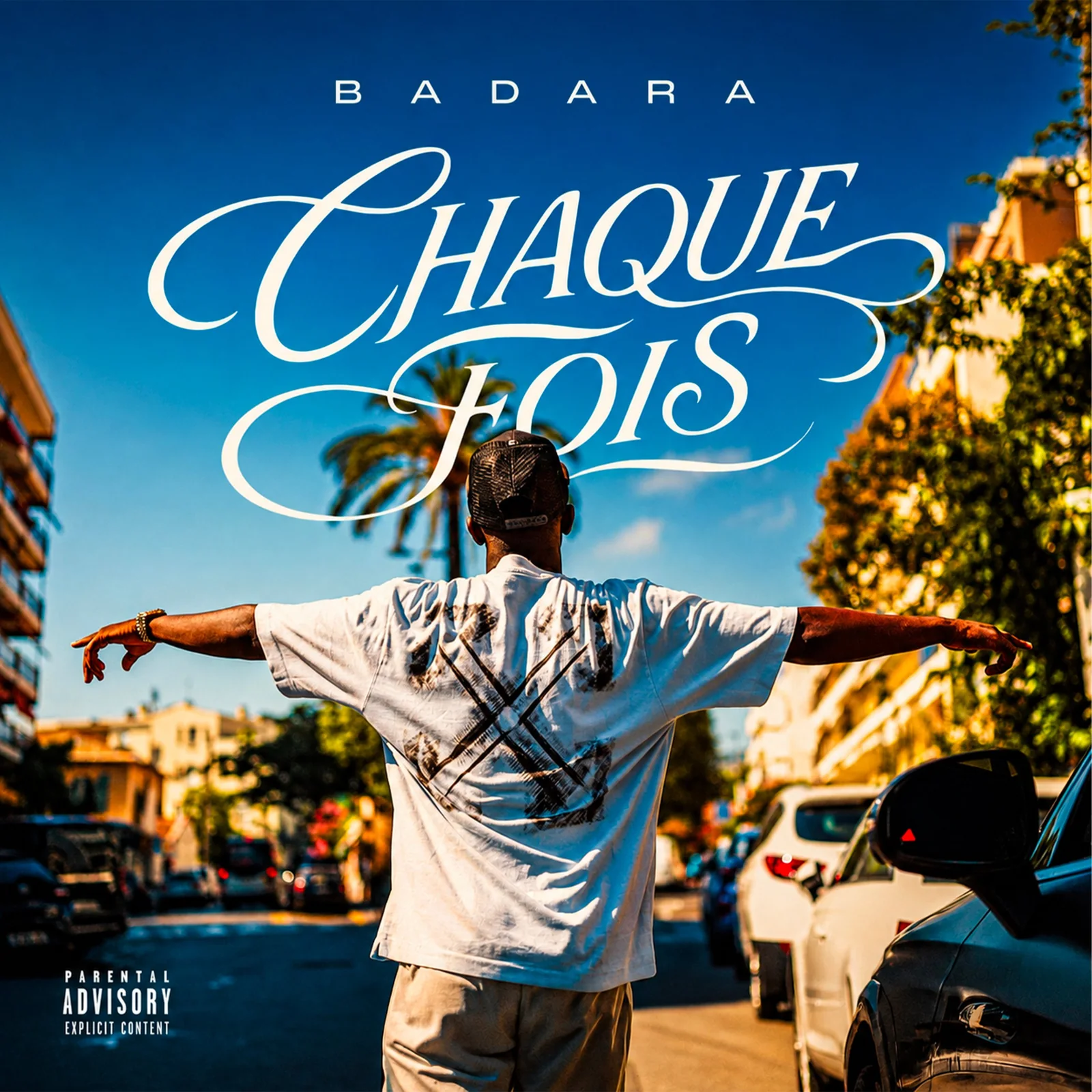Cover «&nbsp;Chaque fois&nbsp;» de BADARA, version de dos · direction artistique Florian B.