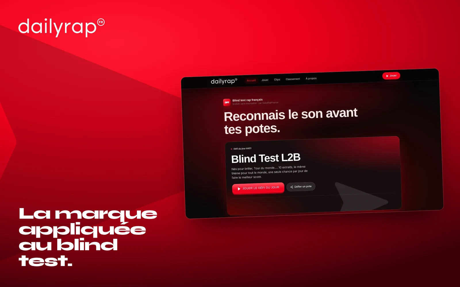 DailyRapFrance · la marque appliquée au blind test