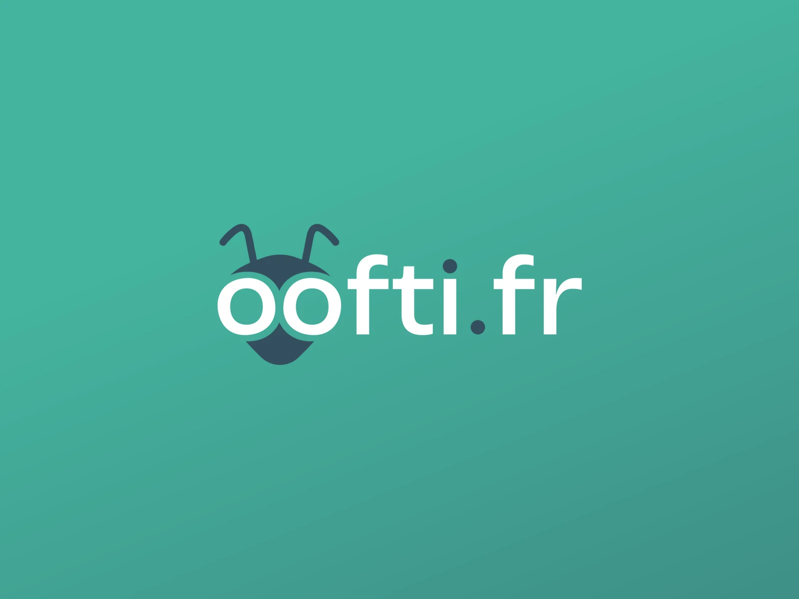 Logo oofti.fr sur le vert de la marque, identité visuelle par Florian B.