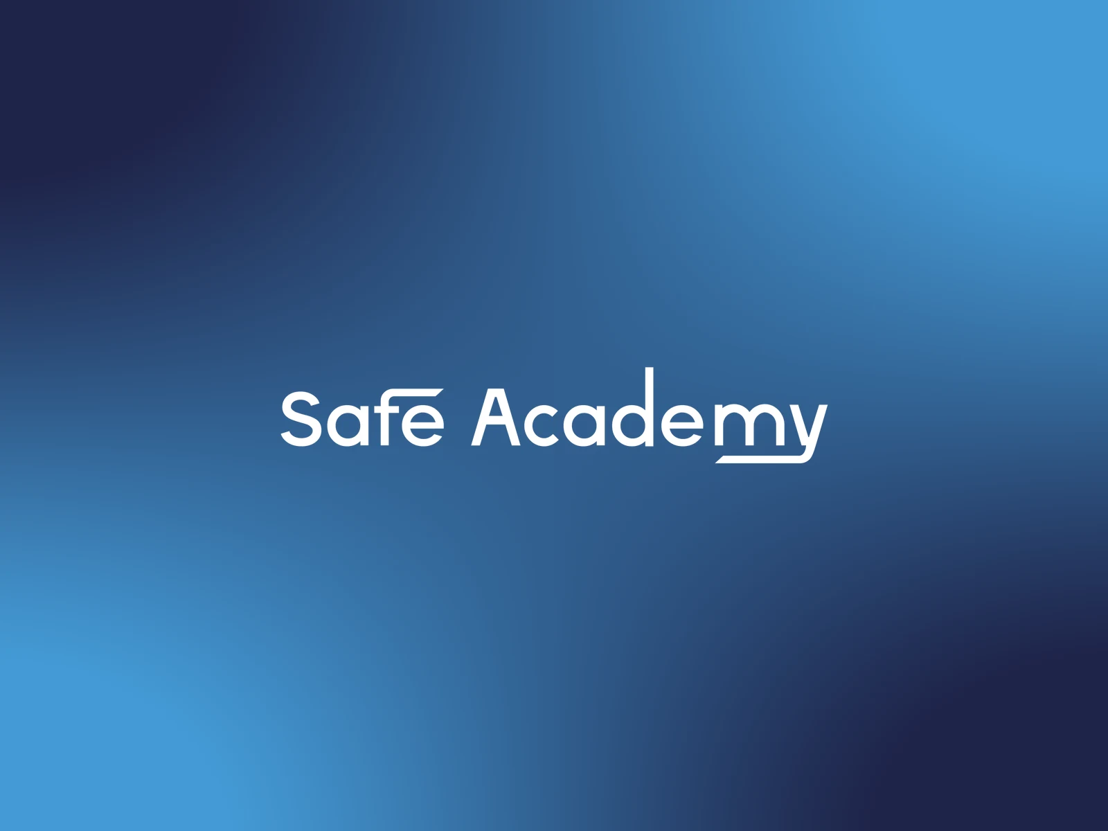 Logo Safe Academy sur le dégradé de sa charte, identité visuelle par Florian B.